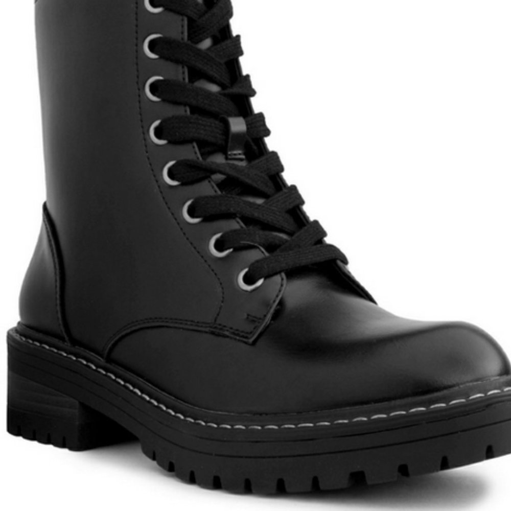 Sugar Womens Kagen Combat Flat Heel Boots - size 8.5 - New